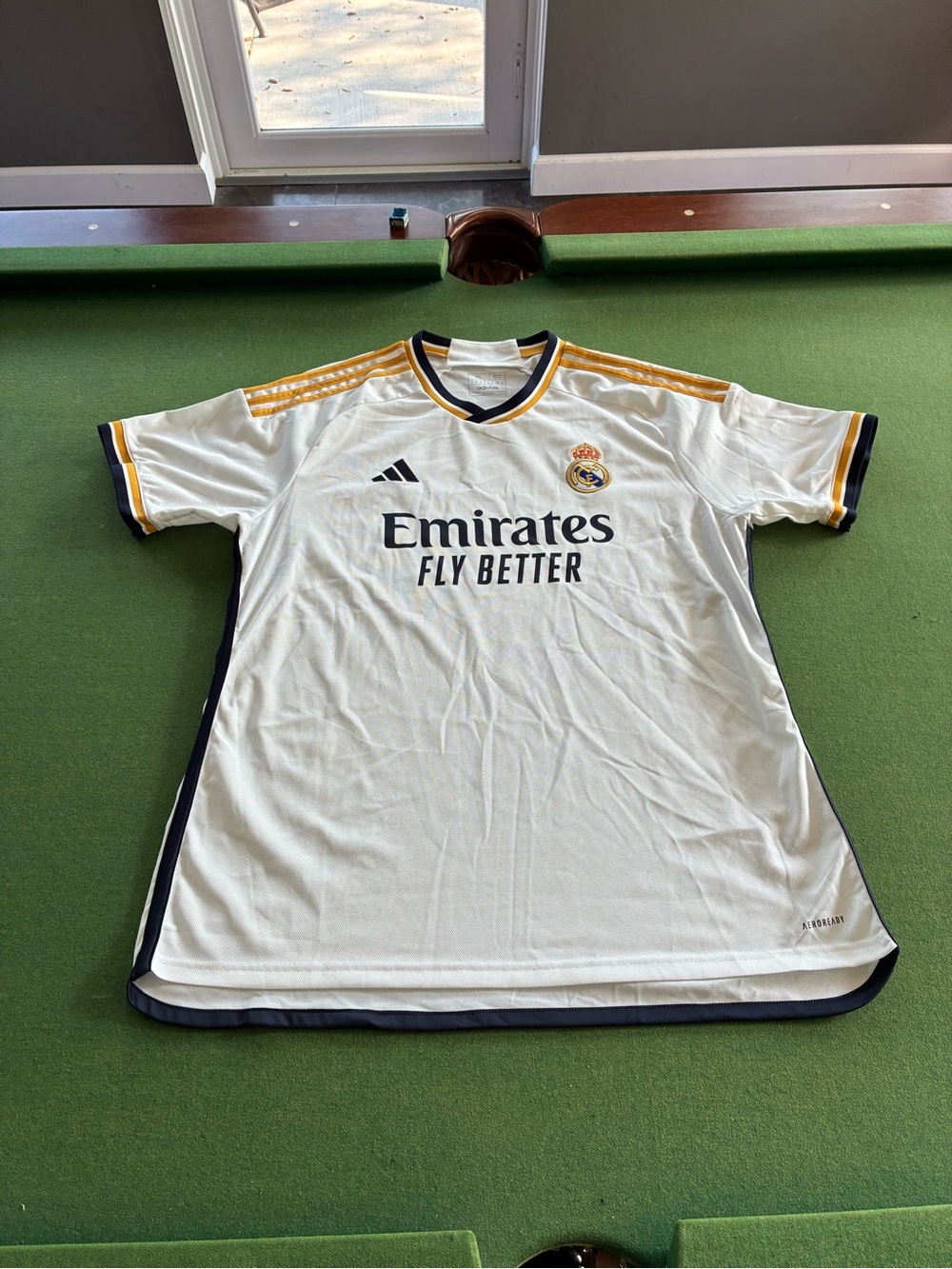 Real Madrid Adidas Jersey Mens XL Home Soccer Shirt Kit Spain White Blue Blank